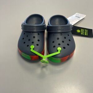 Kids 12C gray crocs NWT